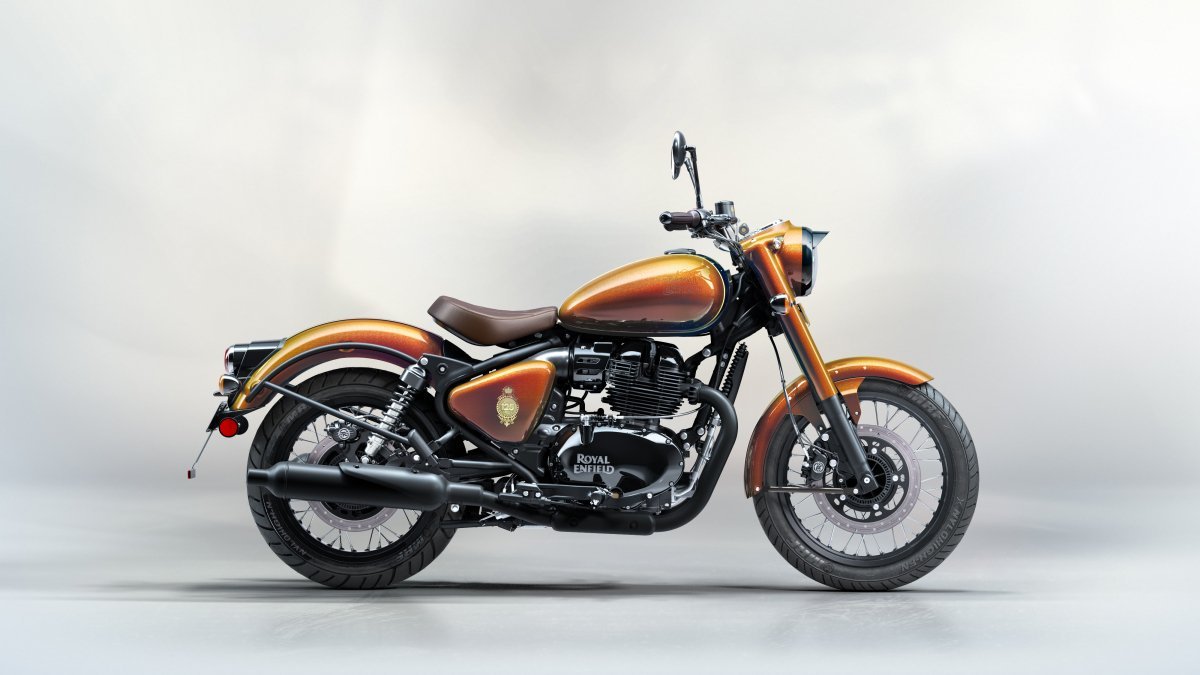 Royal Enfield-supplied product image showing the 125th Anniversary Edition Hypershift Classic 650 in side profile.