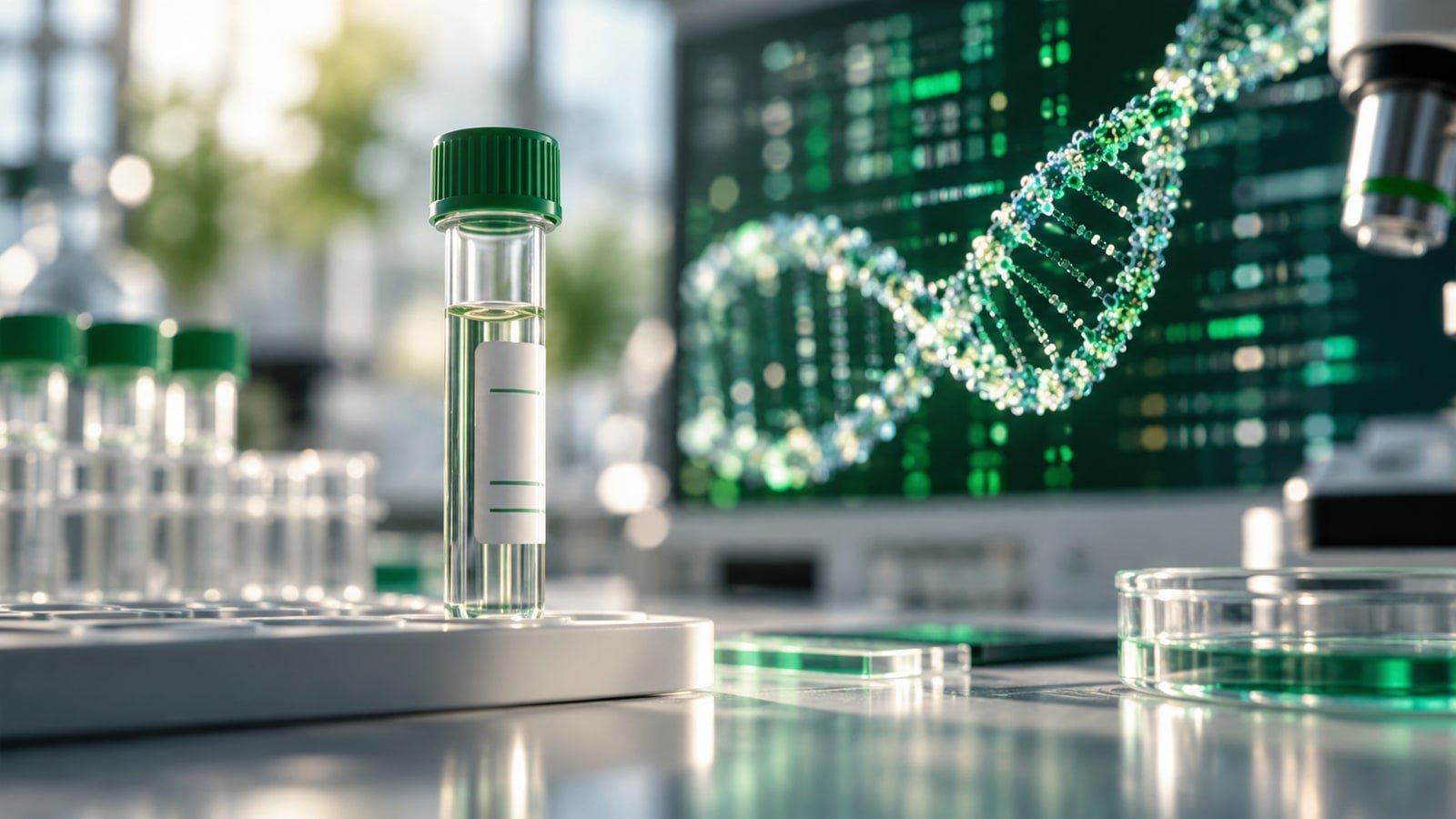 AI-generated molecular-diagnostics laboratory concept; not a Hologic product or facility.
