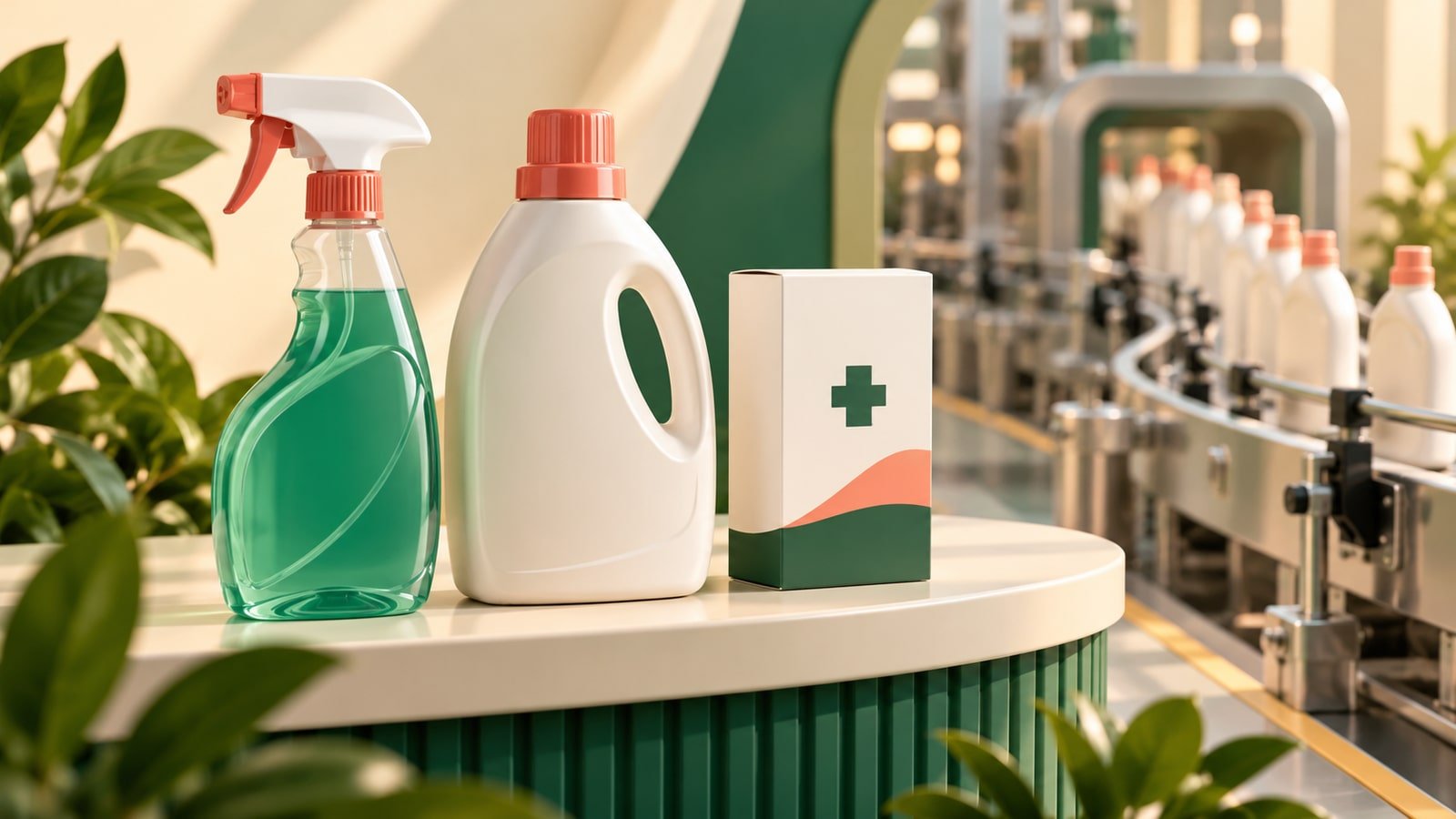 AI-generated concept: unbranded consumer-health and hygiene products. Not an actual issuer product, facility or event.