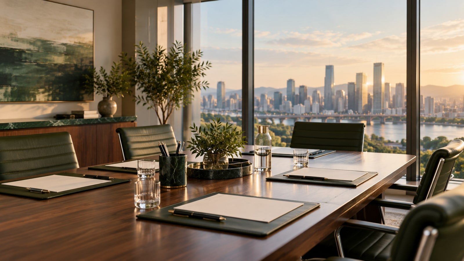 AI-generated conceptual illustration of generic wealth-management and institutional-research workspaces with unbranded documents; not an actual Stifel office or financial statement.
